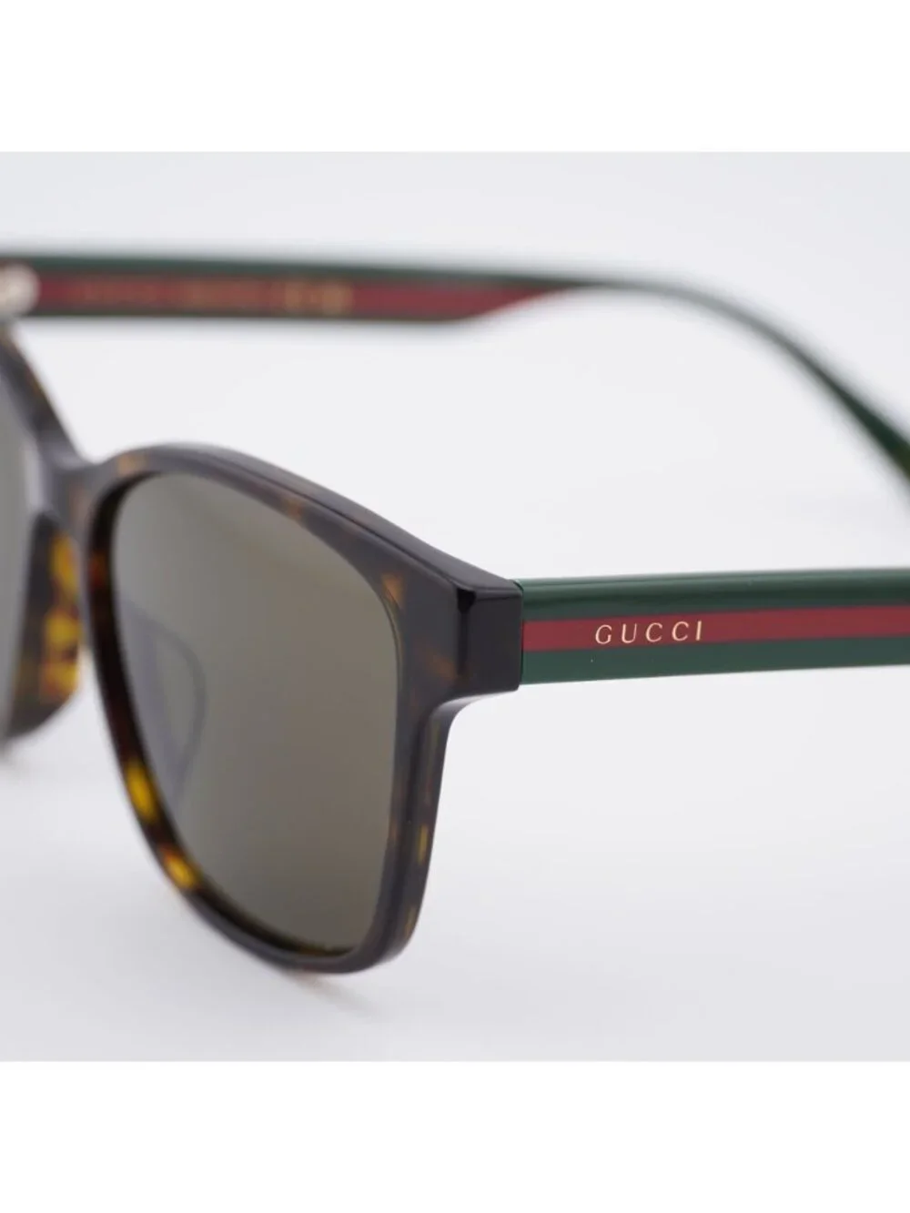 Gucci GG0417SK 003 Sunglasses Havana Square Frame, Brown Lenses
